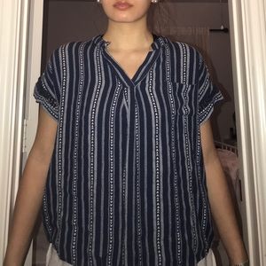 Blue and white shirt